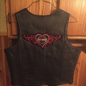Women’s Leather Harley Davidson Vest Size L NWOT